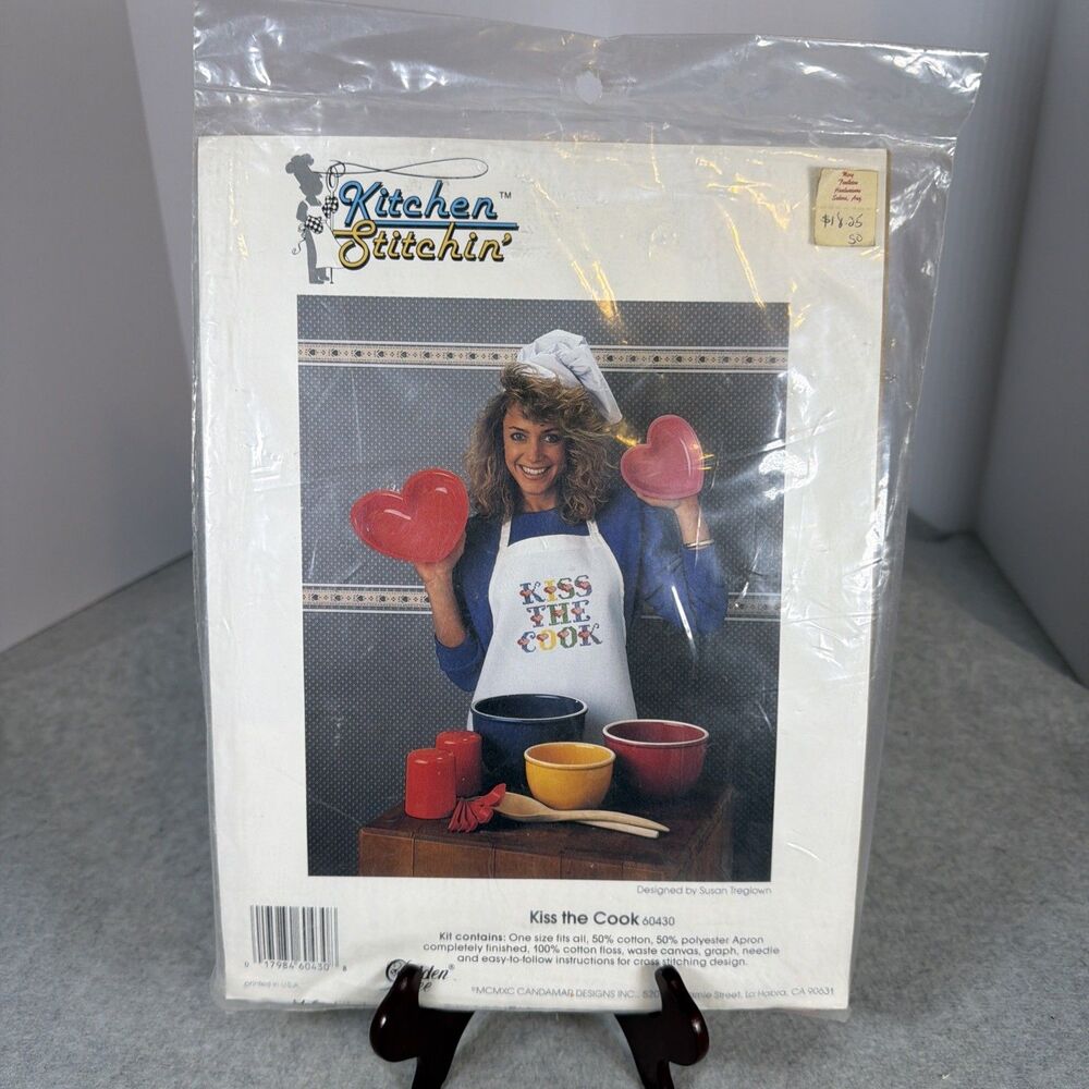 Kitchen Stitchin Cross Stitch "Kiss The Cook" Golden B Designs by Susan Treglown